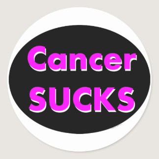 'cancer sucks' sticker