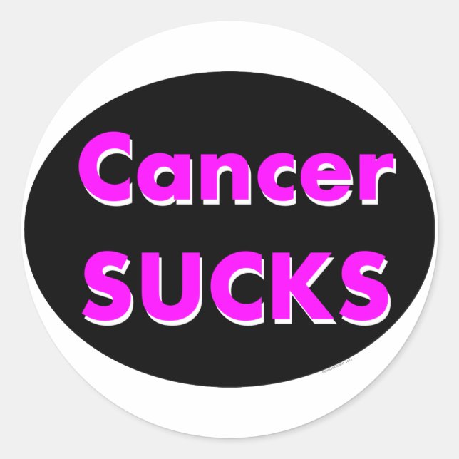 'cancer sucks' sticker (Front)