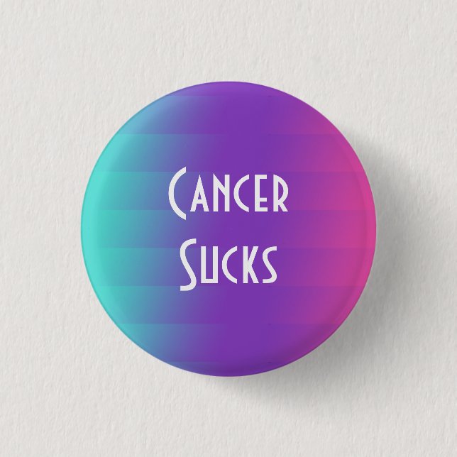 Cancer Sucks: Thyroid Cancer Pinback Button (Front)