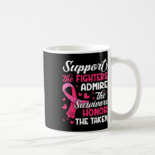Cancer Support Admire Honor Breast Cancer Awarenes Coffee Mug