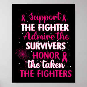 Cancer Support Admire Honor Breast Cancer Awarenes Poster