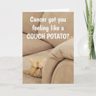 Cancer Support Couch Potato Cat Card
