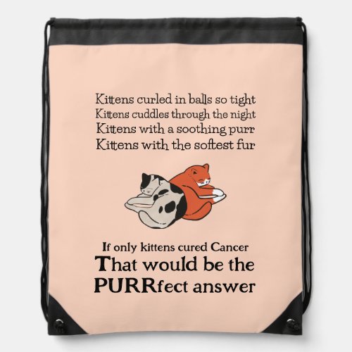 Cancer Support Drawstring Bag