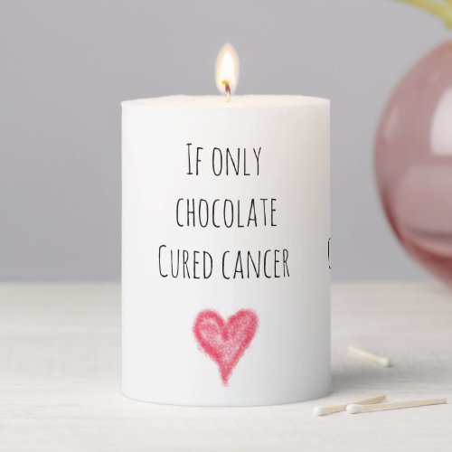 Cancer support  encouragement pillar candle