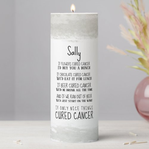 Cancer Support  Encouragement  Pillar Candle
