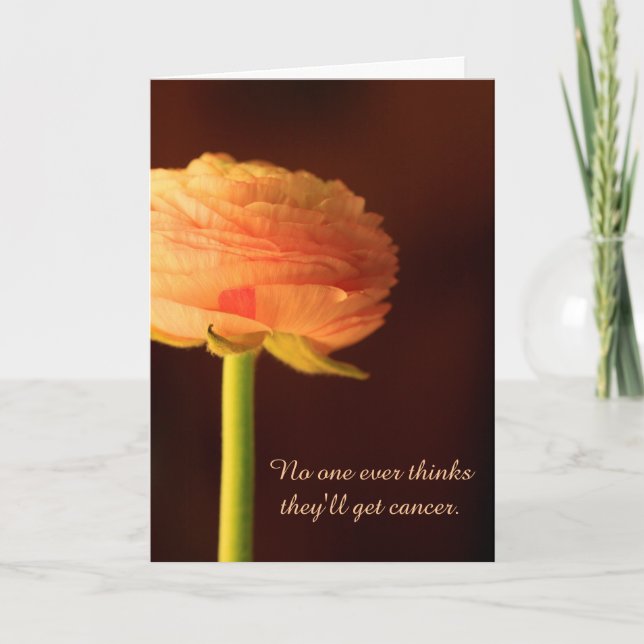 Cancer Support Flower Ranunculus Encouragement Card (Front)