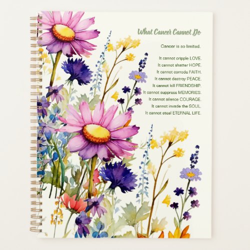 Cancer Support Inspire Wildflowers Sage Planner