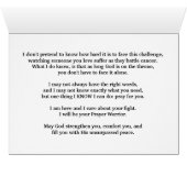 Cancer Support, Religious, I'm your Prayer Warrior Cards (Inside Horizontal (Bottom))