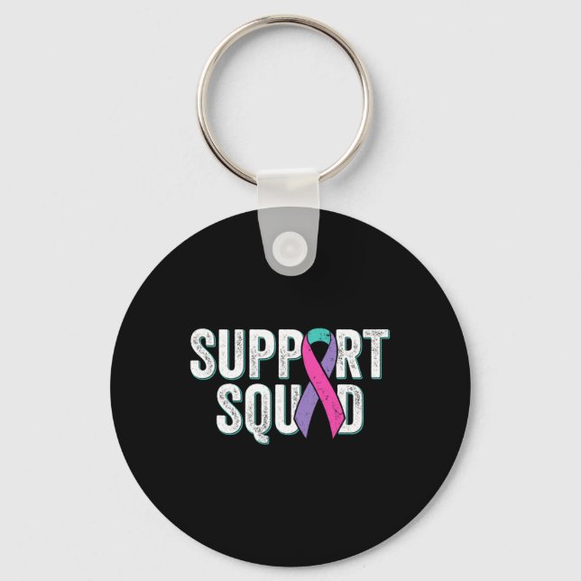Cancer Support Squad1  Keychain (Front)