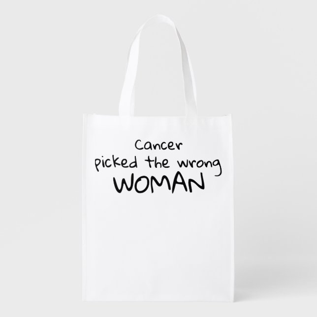 Cancer Support Therapy Help Grocery Tote Bag (Front)