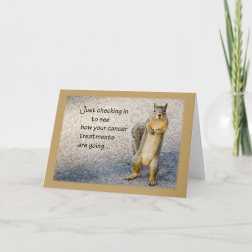 Cancer Support Thinking of You Squirrel Card