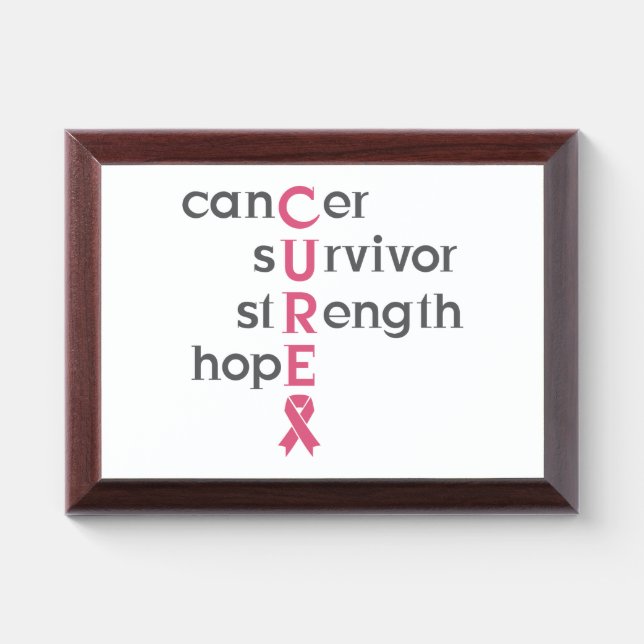 Cancer Survivor Award Plaque (Horizontal)
