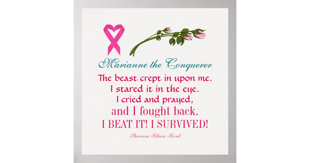 BREAST CANCER AWARENESS WHAT CANCER CANNOT DO PERSONALIZED POEM