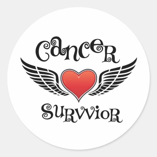 Cancer Survivor Classic Round Sticker (Front)