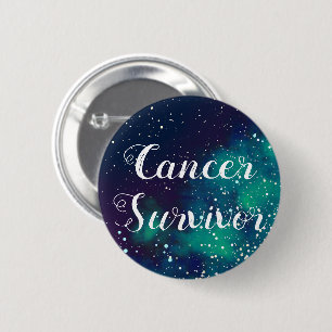 Cancer Survivor Customizable Galaxy Identity Button
