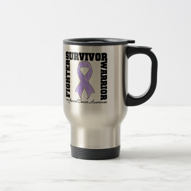 CANCER Survivor Fighter Warrior Travel Mug (Right)