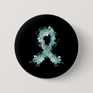 Cancer Survivor Gift Teal Ribbon Ovarian Cancer Aw Button