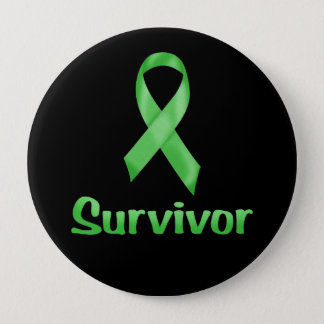 Cancer Survivor Green Pinback Button