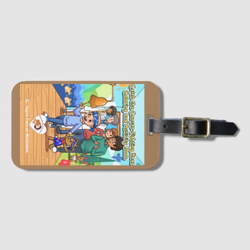 Cancer Survivor Luggage Tag Dark Brown Border