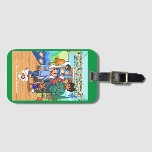 Cancer Survivor Luggage Tag Green Border