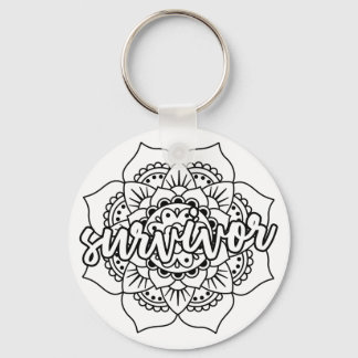 Cancer Survivor Mandala Keychain