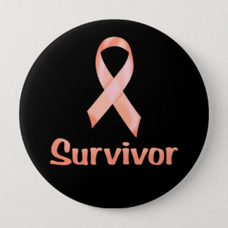 Cancer Survivor Orange Pinback Button