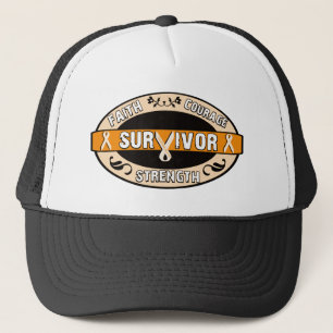 Cancer Survivor Orange Trucker Hat