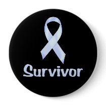 Cancer Survivor Pale Blue Button
