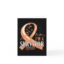 Cancer Survivor Peach Ribbon Endometrial Cancer Aw Card