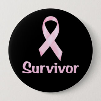 Cancer Survivor Pink Pinback Button