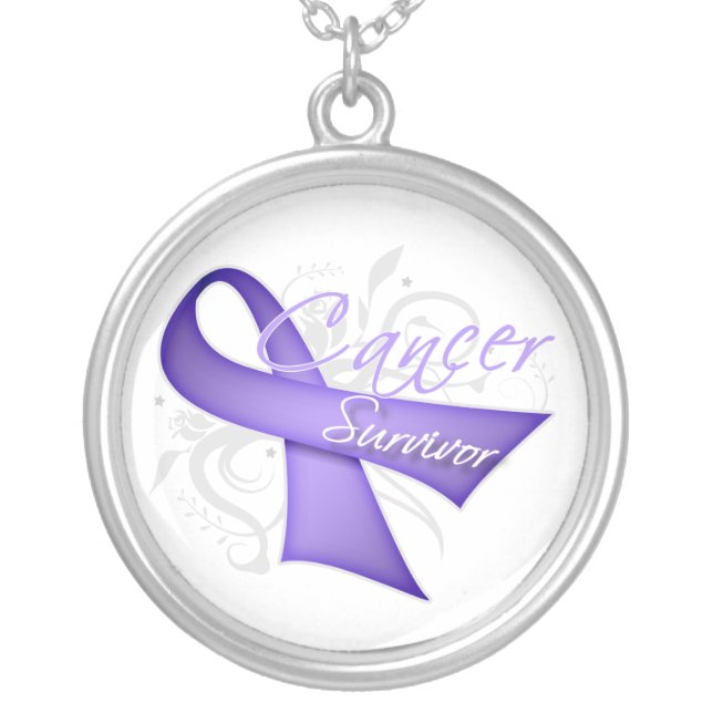 Cancer Survivor Silver Plated Necklace (Front)