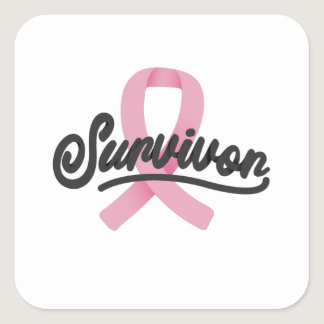 cancer survivor square sticker