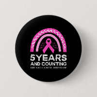Cancer Survivor Tee 5 Years Cancer Free Pink Rainb