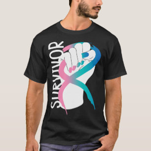 Cancer Survivor Thyroid Cancer Awareness Month T-Shirt