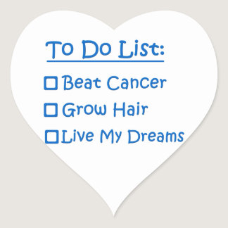 Cancer Survivor To Do List Heart Sticker