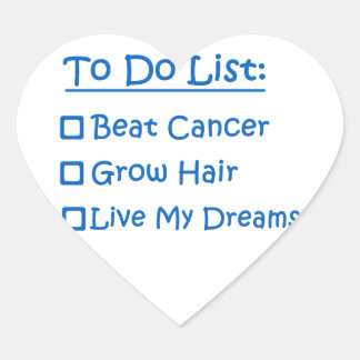 Cancer Survivor To Do List Heart Sticker