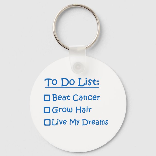 Cancer Survivor To Do List Keychain (Front)