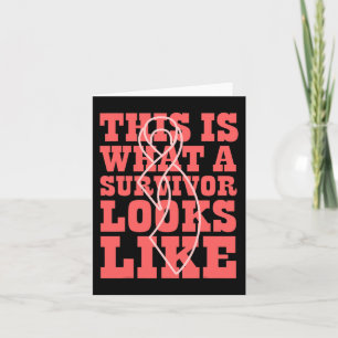 CANCER SURVIVOR World Cancer Day Gift Pink Ribbon  Card