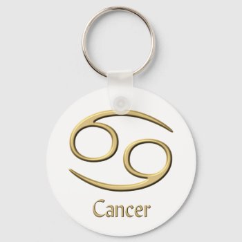 Cancer Symbol Keychain by zodiacgifts at Zazzle