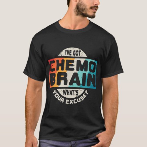 Cancer T  Chemo Brain Retro Awareness Gift T_Shirt