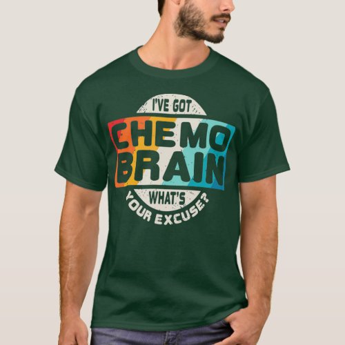 Cancer T Shirt Chemo Brain Retro Awareness Gift