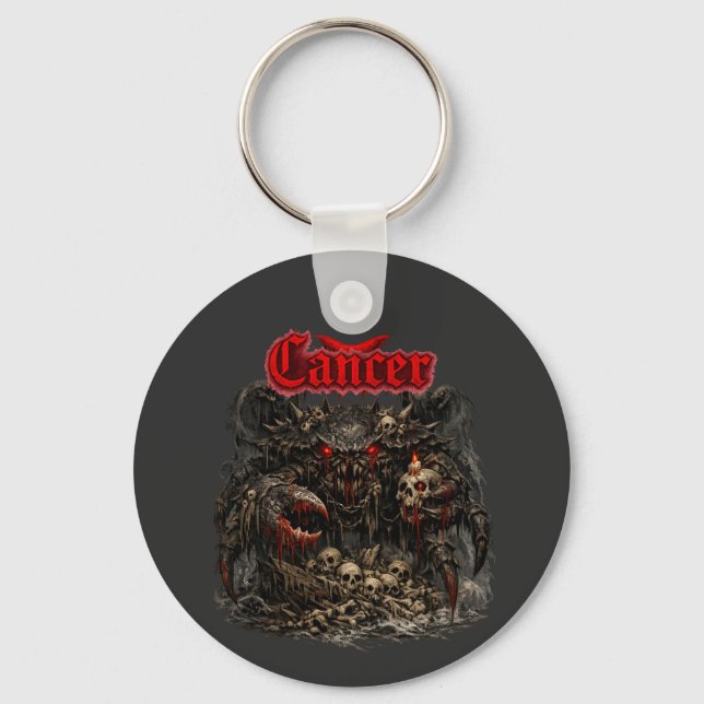 Cancer - The Bone Sentinel of Crimson Shadows Keychain (Front)