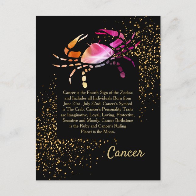 Cancer the Crab Postcard (Front)