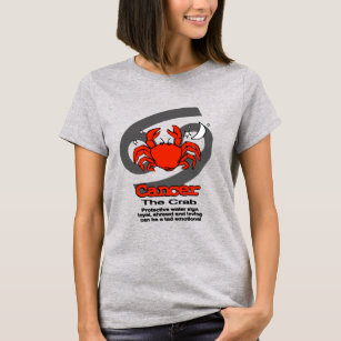 Cancer The Crab red zodiac astrological star sign T-Shirt