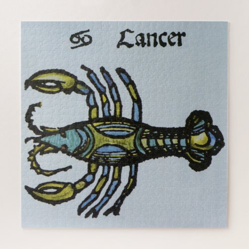 Cancer the Crab Vintage Sign of the Zodiac Jigsaw Puzzle
