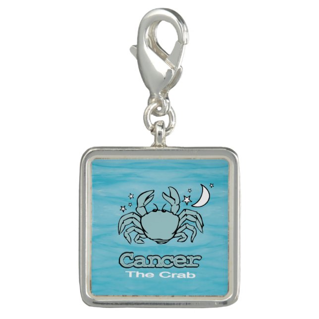 Cancer the crab zodiac astrology water charm (Front)