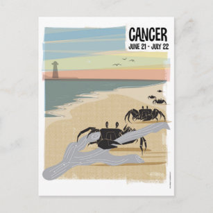 Cancer the Crab Zodiac Postcard