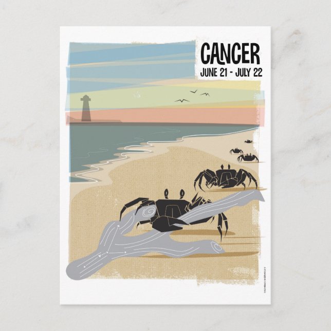 Cancer the Crab Zodiac Postcard (Front)