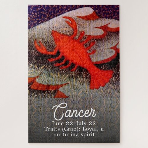 Cancer the Crab Zodiac Sign Birthday Party Jigsaw Puzzle