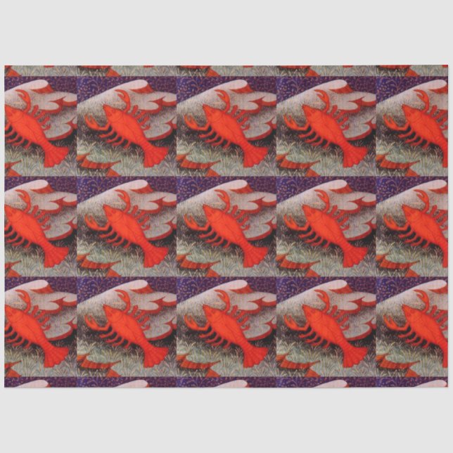 Cancer the Crab Zodiac Sign Birthday Party Tissue Paper (Front)